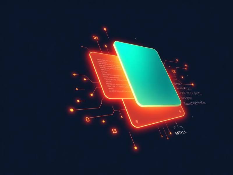 Modular glowing panels representing web applications